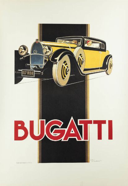 MANIFESTO : Bugatti  - Asta Grafica - Associazione Nazionale - Case d'Asta italiane