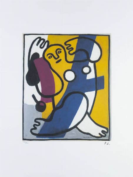 FERNAND LEGER Argentan (Francia) 1881 - 1955 Gif-sur-Yvette (Francia) : Senza titolo 1943  - Asta Grafica - Associazione Nazionale - Case d'Asta italiane