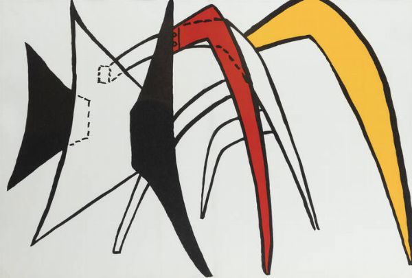 ALEXANDER CALDER Lawton (USA) 1898 - 1976 New York (USA) : Tamanoir Jaune 1963  - Asta Grafica - Associazione Nazionale - Case d'Asta italiane