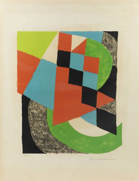 SONIA DELAUNAY Ucraina 1885 - 1979 Parigi : Senza titolo  - Asta Grafica - Associazione Nazionale - Case d'Asta italiane