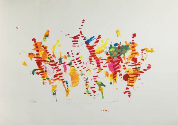 ALIGHIERO BOETTI Torino 1940 - 1994 Roma : Senza titolo 1986  - Asta Grafica - Associazione Nazionale - Case d'Asta italiane