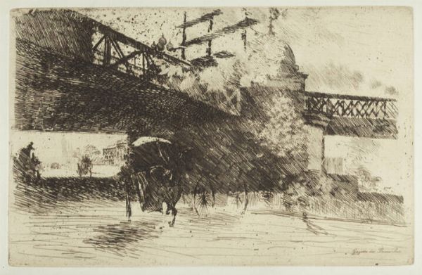 GIUSEPPE DE NITTIS Barletta (BA) 1846 - 1884 Saint- Germain-en-Laye (Francia) : Il ponte di Londra  - Asta Grafica - Associazione Nazionale - Case d'Asta italiane