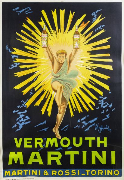 LEONETTO CAPPIELLO Livorno 1872-1942 Cannes (Francia) : Vermouth Martini - Martini & Rossi - Torino 1959  - Asta Grafica - Associazione Nazionale - Case d'Asta italiane