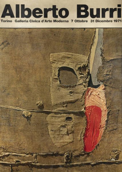 MANIFESTO : Alberto Burri  - Asta Grafica - Associazione Nazionale - Case d'Asta italiane