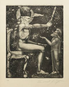 ERNST FUCHS Vienna (Austria) 1930-2015 - Sansone 1967