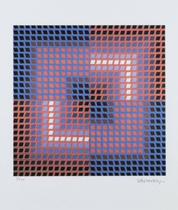 VICTOR VASARELY Pcs (Ungheria) 1908 - 1997 Parigi - Senza titolo