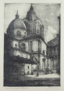 FRANCESCO MENNYEY Torino 1889 - 1950 - Torino  le cupole del Duomo