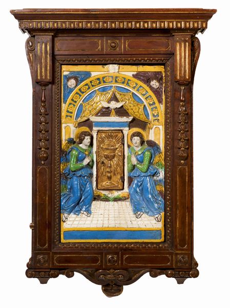 Giovanni Della Robbia : Ciborio architettonico con Angeli adoranti  - Asta Maioliche, Sculture e Dipinti Antichi - Associazione Nazionale - Case d'Asta italiane