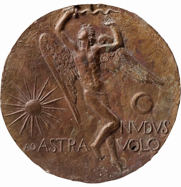 Bruno Innocenti : Nudus ad Astra Volo (Icaro)  - Asta Maioliche, Sculture e Dipinti Antichi - Associazione Nazionale - Case d'Asta italiane