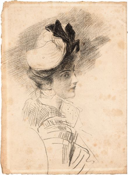 Giovanni Boldini : Testa di signora con cappello  - Asta Maioliche, Sculture e Dipinti Antichi - Associazione Nazionale - Case d'Asta italiane