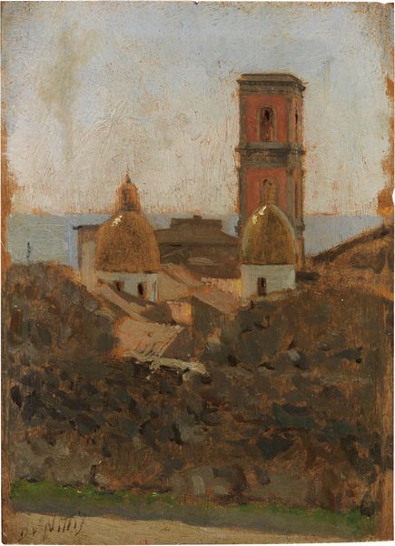 Giuseppe De Nittis : Piccola cattedrale  - Asta Maioliche, Sculture e Dipinti Antichi - Associazione Nazionale - Case d'Asta italiane