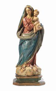 Ignoto scultore di scuola emiliana del XVIII secolo - Madonna col Bambino