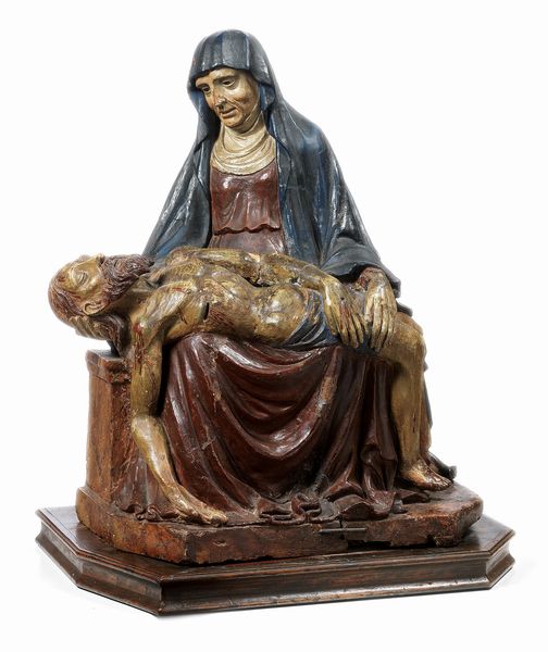 Scuola Italia settentrionale fine XVI secolo : Cristo deposto  - Asta Dipinti e Sculture del XIX e XX secolo - Associazione Nazionale - Case d'Asta italiane