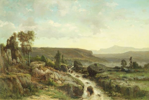 Henri Charles Langerock : Paesaggio  - Asta Dipinti e Sculture del XIX e XX secolo - Associazione Nazionale - Case d'Asta italiane