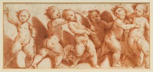 Scuola veneta del XVI secolo - Corteggio di putti