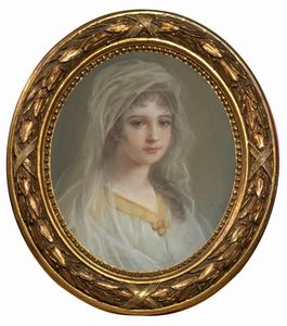 Élisabeth-Louise Vigée Le Brun (attr. a) : Ritratto di fanciulla come Diana, Ritratto di fanciulla come dama e Ritratto di fanciulla come Vesta  - Asta Dipinti e Sculture del XIX e XX secolo - Associazione Nazionale - Case d'Asta italiane