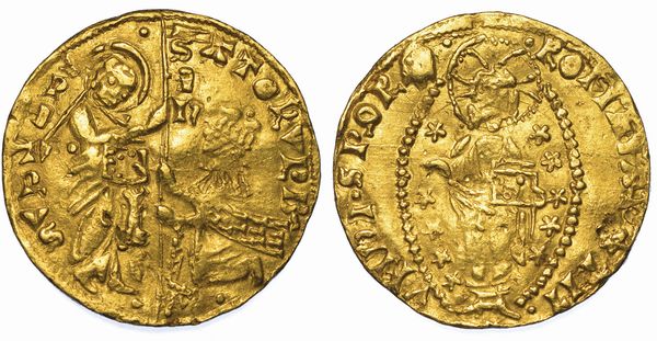 STATO PONTIFICIO. SENATO ROMANO, 1184-1439. Ducato. Monetazione del sec. XV.  - Asta Numismatica - Associazione Nazionale - Case d'Asta italiane