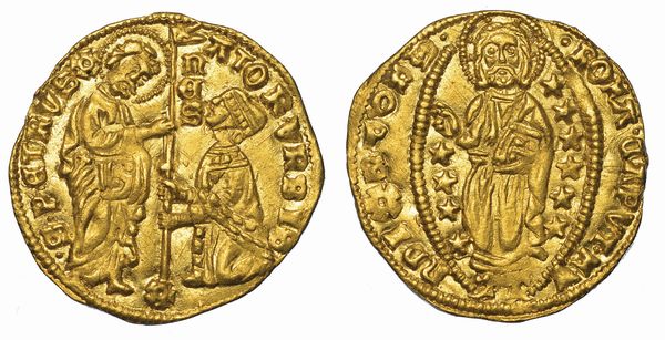 STATO PONTIFICIO. SENATO ROMANO, 1184-1439. Ducato. Monetazione del sec. XV.  - Asta Numismatica - Associazione Nazionale - Case d'Asta italiane