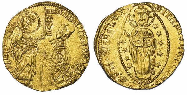 CHIARENZA. ROBERTO D'ANGI PRINCIPE DI ACAIA, 1346-1364. Imitazione orientale del ducato veneziano di Andrea Dandolo, 1343-1354.  - Asta Numismatica - Associazione Nazionale - Case d'Asta italiane