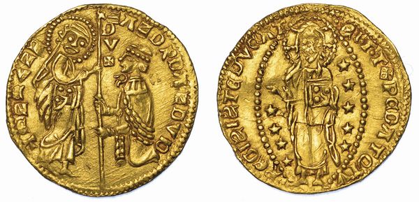 CHIARENZA. ROBERTO D'ANGI PRINCIPE DI ACAIA, 1346-1364. Imitazione orientale del ducato veneziano di Andrea Dandolo, 1343-1354.  - Asta Numismatica - Associazione Nazionale - Case d'Asta italiane