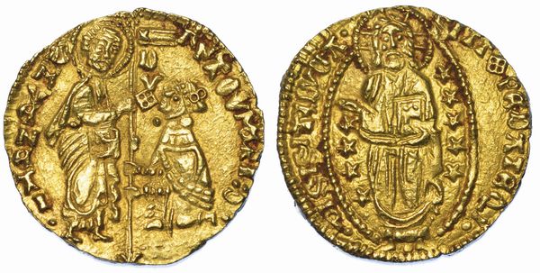 CHIOS. DOMINAZIONE GENOVESE (LA MAONA). DOGI ANONIMI, 1347-1415. Imitazione orientale del ducato veneziano di Antonio Venier, 1382-1400.  - Asta Numismatica - Associazione Nazionale - Case d'Asta italiane