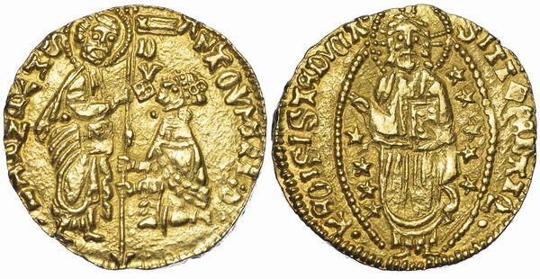 CHIOS. DOMINAZIONE GENOVESE (LA MAONA). DOGI ANONIMI, 1347-1415. Imitazione orientale del ducato veneziano di Antonio Venier, 1382-1400.  - Asta Numismatica - Associazione Nazionale - Case d'Asta italiane