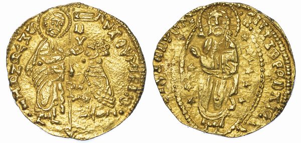 CHIOS. DOMINAZIONE GENOVESE (LA MAONA). DOGI ANONIMI, 1347-1415. Imitazione orientale del ducato veneziano di Antonio Venier, 1382-1400.  - Asta Numismatica - Associazione Nazionale - Case d'Asta italiane