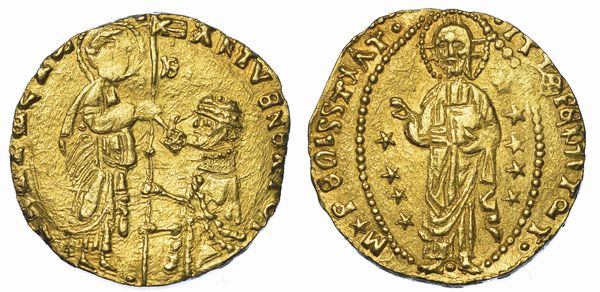 CHIOS. DOMINAZIONE GENOVESE (LA MAONA). DOGI ANONIMI, 1347-1415. Imitazione orientale del ducato veneziano di Antonio Venier, 1382-1400.  - Asta Numismatica - Associazione Nazionale - Case d'Asta italiane