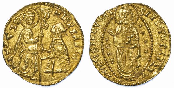 CHIOS. DOMINAZIONE GENOVESE (LA MAONA). DOGI ANONIMI, 1347-1415. Imitazione orientale del ducato veneziano di Michele Steno, 1400-1413.  - Asta Numismatica - Associazione Nazionale - Case d'Asta italiane