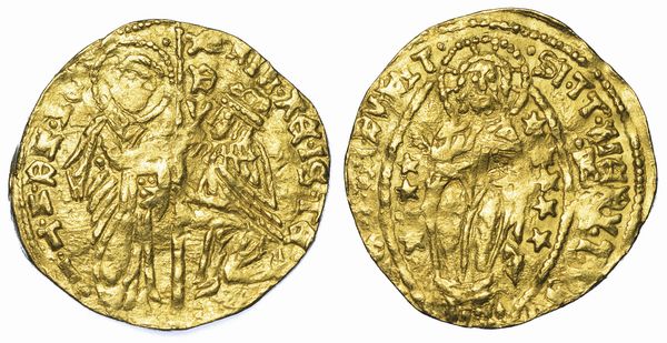 CHIOS. DOMINAZIONE GENOVESE (LA MAONA). DOGI ANONIMI, 1347-1415. Imitazione orientale del ducato veneziano di Michele Steno, 1400-1413.  - Asta Numismatica - Associazione Nazionale - Case d'Asta italiane