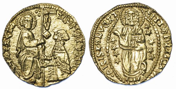 CHIOS. DOMINAZIONE GENOVESE (LA MAONA). DOGI ANONIMI, 1347-1415. Imitazione orientale del ducato veneziano di Tommaso Mocenigo, 1414-1423.  - Asta Numismatica - Associazione Nazionale - Case d'Asta italiane