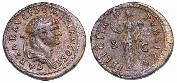 DOMIZIANO (Cesare), 73-74. Dupondio.  - Asta Numismatica - Associazione Nazionale - Case d'Asta italiane