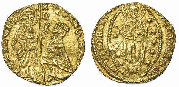 CHIOS. DOMINAZIONE GENOVESE (LA MAONA). DOGI ANONIMI, 1347-1415. Imitazione orientale del ducato veneziano di Tommaso Mocenigo, 1414-1423.  - Asta Numismatica - Associazione Nazionale - Case d'Asta italiane