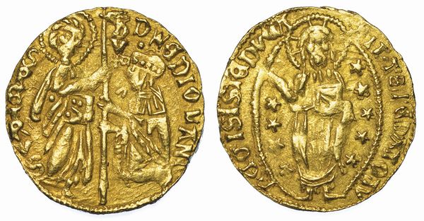 CHIOS. FILIPPO MARIA VISCONTI, 1421-1435. Imitazione orientale del ducato veneziano.  - Asta Numismatica - Associazione Nazionale - Case d'Asta italiane