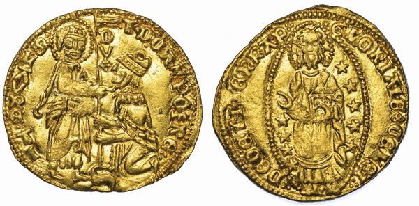 CHIOS. DOMINAZIONE GENOVESE (LA MAONA). TOMMASO DI CAMPOFREGOSO, 1436-1443. Imitazione orientale del ducato veneziano.  - Asta Numismatica - Associazione Nazionale - Case d'Asta italiane