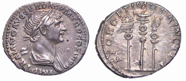 TRAIANO, 98-117. Denario, anni 113-114.  - Asta Numismatica - Associazione Nazionale - Case d'Asta italiane