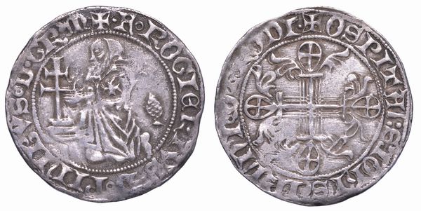 RODI. ROGER DE PINS (29 Gran Maestro dell'Ordine dei Cavalieri Ospitalieri di Rodi e Malta), 1355-1365. Gigliato.  - Asta Numismatica - Associazione Nazionale - Case d'Asta italiane