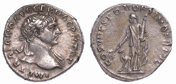 TRAIANO, 98-117. Denario, anno 110.  - Asta Numismatica - Associazione Nazionale - Case d'Asta italiane