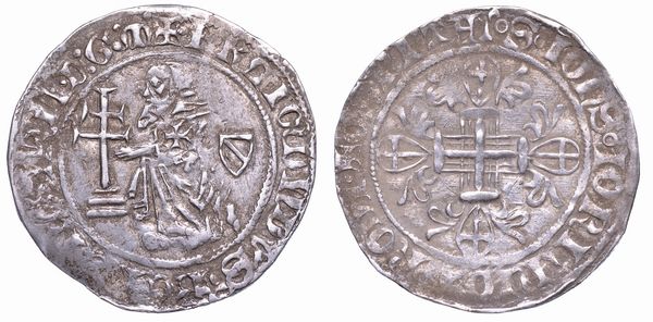 RODI. RAYMOND BERENGER (30 Gran Maestro dell'Ordine dei Cavalieri Ospitalieri di Rodi e Malta), 1365-1374. Gigliato.  - Asta Numismatica - Associazione Nazionale - Case d'Asta italiane