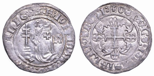 RODI. JOHN FERNANDEZ DI HEREDIA (32 Gran Maestro dell'Ordine dei Cavalieri Ospitalieri di Rodi e Malta), 1376-1396. Gigliato.  - Asta Numismatica - Associazione Nazionale - Case d'Asta italiane