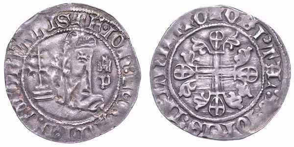 RODI. JOHN FERNANDEZ DI HEREDIA (32 Gran Maestro dell'Ordine dei Cavalieri Ospitalieri di Rodi e Malta), 1376-1396. Gigliato.  - Asta Numismatica - Associazione Nazionale - Case d'Asta italiane