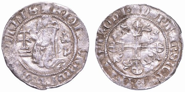 RODI. JOHN FERNANDEZ DI HEREDIA (32 Gran Maestro dell'Ordine dei Cavalieri Ospitalieri di Rodi e Malta), 1376-1396. Gigliato.  - Asta Numismatica - Associazione Nazionale - Case d'Asta italiane