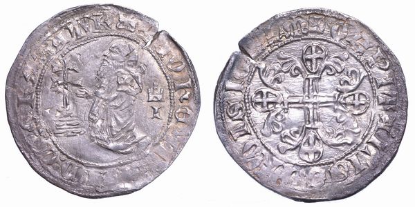 RODI. JOHN FERNANDEZ DI HEREDIA (32 Gran Maestro dell'Ordine dei Cavalieri Ospitalieri di Rodi e Malta), 1376-1396. Gigliato.  - Asta Numismatica - Associazione Nazionale - Case d'Asta italiane