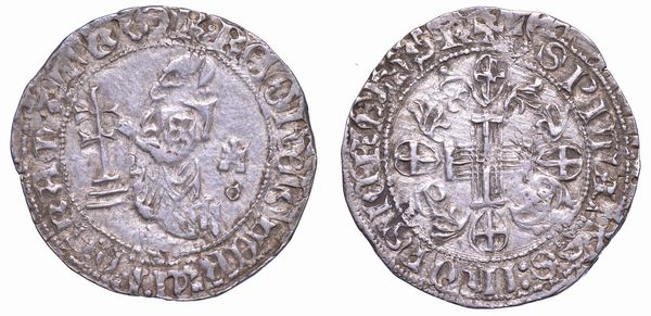 RODI. JOHN FERNANDEZ DI HEREDIA (32 Gran Maestro dell'Ordine dei Cavalieri Ospitalieri di Rodi e Malta), 1376-1396. Gigliato.  - Asta Numismatica - Associazione Nazionale - Case d'Asta italiane