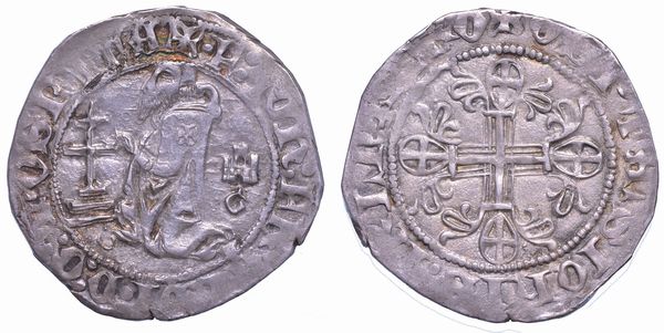 RODI. JOHN FERNANDEZ DI HEREDIA (32 Gran Maestro dell'Ordine dei Cavalieri Ospitalieri di Rodi e Malta), 1376-1396. Gigliato.  - Asta Numismatica - Associazione Nazionale - Case d'Asta italiane