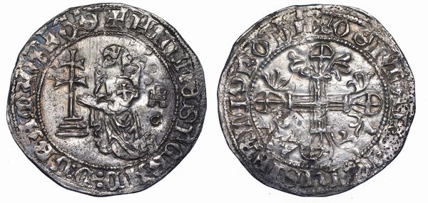 RODI. JOHN FERNANDEZ DI HEREDIA (32 Gran Maestro dell'Ordine dei Cavalieri Ospitalieri di Rodi e Malta), 1376-1396. Gigliato.  - Asta Numismatica - Associazione Nazionale - Case d'Asta italiane