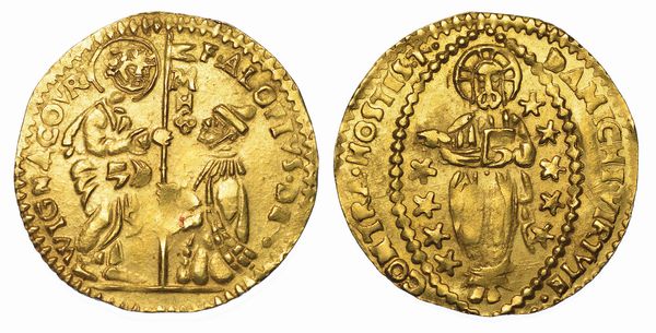 MALTA. ALOF DE WIGNACOURT (54 Gran Maestro dell'Ordine dei Cavalieri Ospitalieri di Rodi e Malta), 1601-1622. Imitazione orientale del ducato veneziano.  - Asta Numismatica - Associazione Nazionale - Case d'Asta italiane