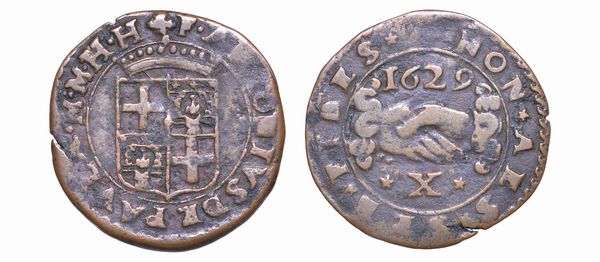 MALTA. ANTOINE DE PAULE (56 Gran Maestro dell'Ordine dei Cavalieri Ospitalieri di Rodi e Malta), 1623-1636. Carlino 1629.  - Asta Numismatica - Associazione Nazionale - Case d'Asta italiane