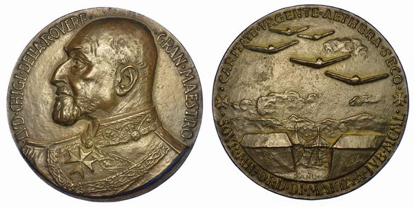 SOVRANO MILITARE ORDINE DI MALTA. LUDOVICO CHIGI ALBANI DELLA ROVERE (GRAN MAESTRO), 1866-1951. Medaglia 1950.  - Asta Numismatica - Associazione Nazionale - Case d'Asta italiane