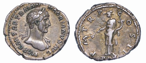 ADRIANO, 117-138. Denario. Roma.  - Asta Numismatica - Associazione Nazionale - Case d'Asta italiane